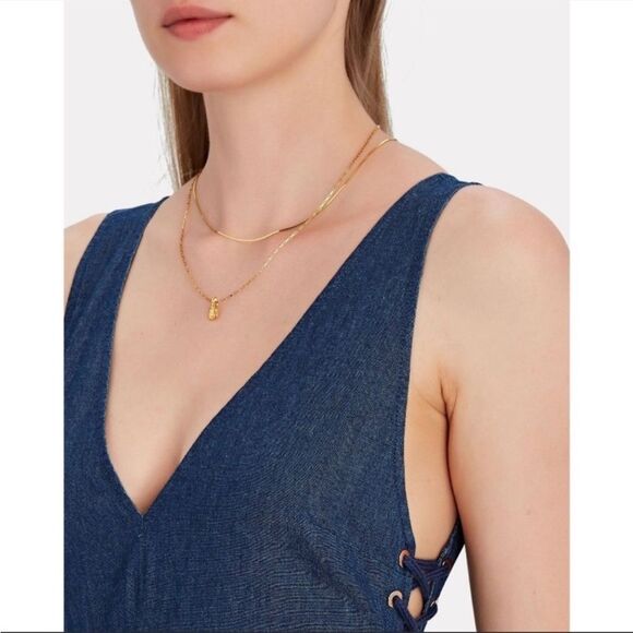 INTERMIX JEAN SIDE TIE DRESS SIZE 8 NWOT RETAIL 298.00 - Picture 3 of 8